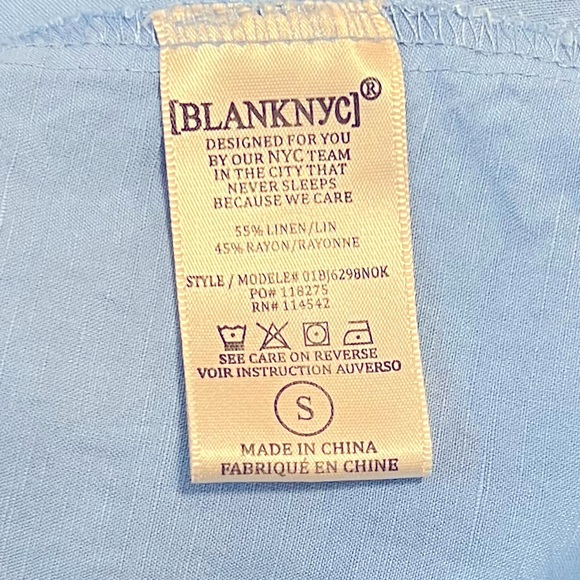 [BLANKNYC] Linen Blend Shirt Size S - Picture 8 of 8
